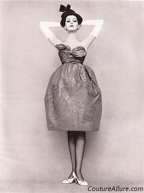 givenchy bubble skirt cocktail dress 1956|Bubble silhouette, 1958.